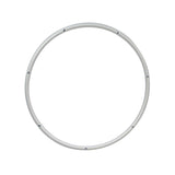 Hand Rim for Invacare Tracer Series Manual Wheelchairs: Close-up of a white aluminum alloy hand rim with seven mounting holes, designed to fit 24 wheels, enhancing mobility for lightweight manual wheelchairs.