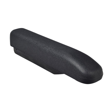 Full Length Urethane Armrest Pad for Invacare Power Chairs, a black plastic armrest measuring 15 long by 2-5/8 wide, designed for comfort and easy installation.