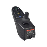 4-Key MK6i SPJ+ with ACC (SPJAPM) Joystick Controller for Invacare Pronto M61 & TDX SP, featuring a black remote control with buttons and a joystick ball actuator.