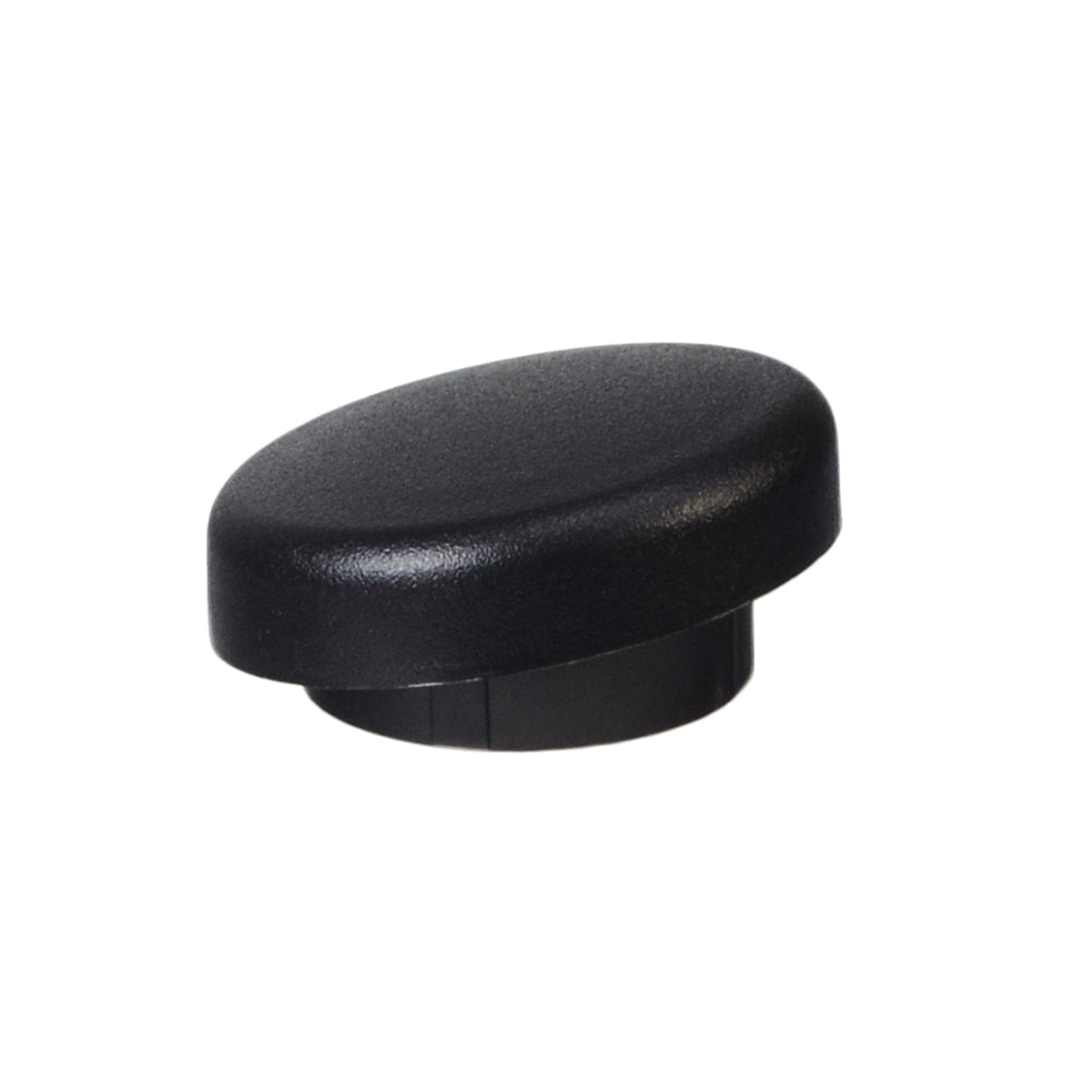 Head Tube Cap for Invacare Storm Series Power Chairs, a black plastic component with a cap, used on both standard and shock forks, suitable for front or rear 6 or 8 casters.