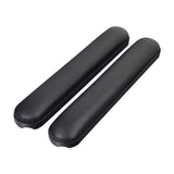 Full Length Vinyl Armrest Pads for Invacare Power Chairs (Set of 2) displayed as two black rectangular pads designed specifically for ASBA style seating models.