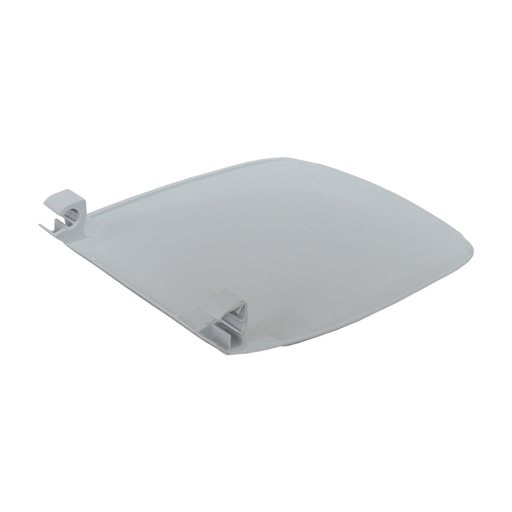 Toilet Seat with Lid for Invacare Commode, showing a white plastic snap-on design compatible with 9630 and 9650 models, close-up view.