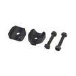 Hardware Kit for Flip-Back Armrests on Invacare Tracer EX2 & Tracer SX5 Wheelchairs, showing two nuts, two bolts, and two black plastic spacers.