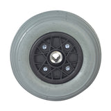 8x2 (200x50) Rear Wheel Assembly for Invacare Lynx L-3 & L-4 Mobility Scooters, featuring a central hole and star design on the black and silver rim.