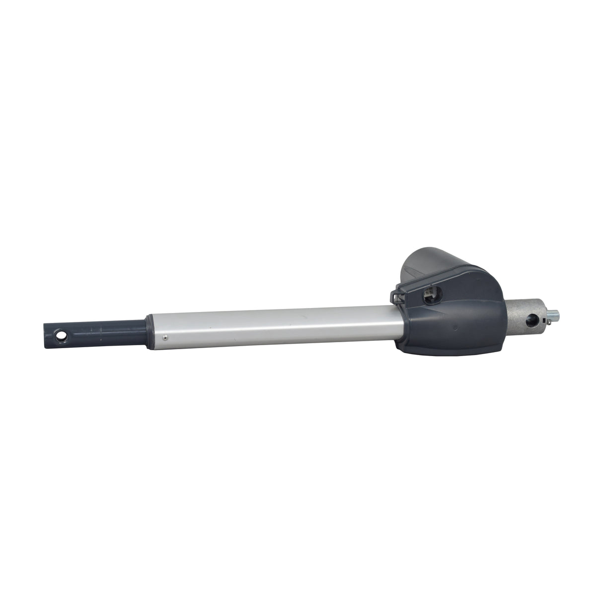 Head Motor with Pull Tube for Invacare Full Electric & Semi Electric Homecare Beds (1121270). Close-up of a grey and black motorized tool designed for adjusting the bed's head position.