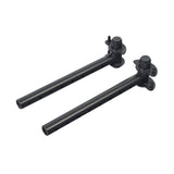 Leg Rest Hanger Assembly for Invacare Pronto M50, M51, & M91 with SureStep Power Chairs, featuring a pair of black metal rods and mounting hardware, essential for power chair leg rests.