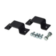 Transaxle Hardware Kit for the Invacare Lynx L-3X displaying two black metal differential brackets, several screws, bolts, and washers.