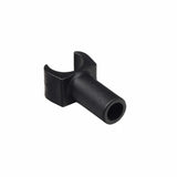 Rear Seat Guide for the Invacare Tracer & Veranda Series Wheelchairs: Close-up of a black plastic tube with a hole, designed to connect and support the seat and back frame tubes.