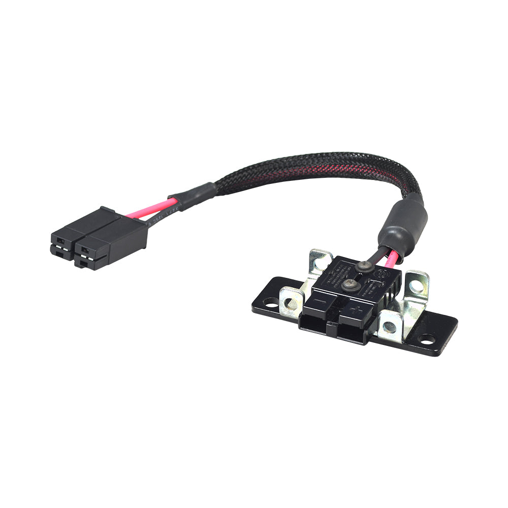 Battery Wiring Harness for the Invacare 3G Storm Series Torque SP, showcasing close-up details of the plug-in cable assembly and mounting bracket, essential for the power chair's electrical system.