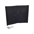 20x18 Black Nylon Seat Base for Invacare Tracer & 9000 Series Wheelchairs featuring screws and washers, showcasing a sturdy, easy-to-clean fabric panel designed for wheelchair seat frames.