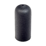 Black Rubber Tips for 5/8 Round Invacare Style Wheelchair Wheel Locks Extensions (Set of 2) showing a black cylindrical rubber knob designed for easy engagement and disengagement of wheelchair wheel locks.