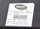 Power Supply for the Invacare G-Series Full Electric Bed (G5510), displaying a label with bar code and logo details, indicating it as a direct replacement unit.