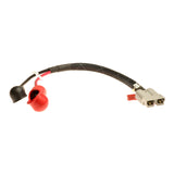 Quick Disconnect Battery Cable with Fuseable Link for Quantum Power Chairs, featuring a red ball connector and black hose for easy battery replacement.