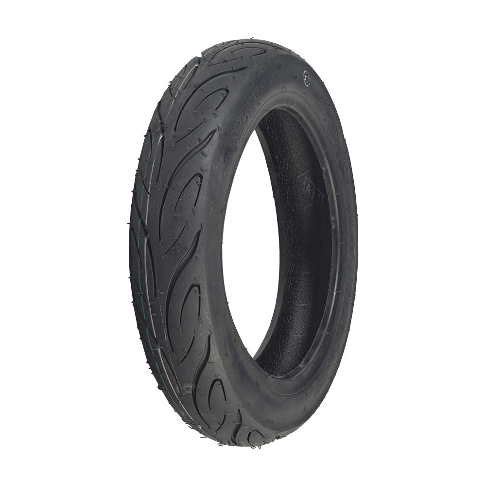 2.75-10 Tubeless Pneumatic Scooter Tire with C917 tread pattern, shown in close-up, highlighting the robust black tread and durable build, ideal for street-legal mopeds.