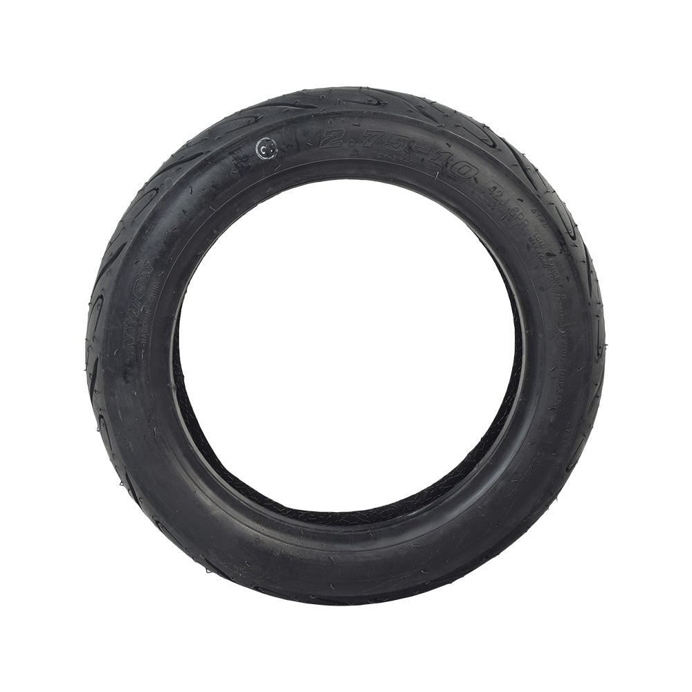 2.75-10 Tubeless Pneumatic Scooter Tire with C917 tread pattern, designed for street-legal mopeds. The image shows the black tire against a plain background, highlighting its robust and premium quality construction.