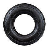 4.10/3.50-6 (90/90-6) Front Tire with Q114 Tread for the Minimoto Maxii & TrailMaster 163 Mini, featuring a close-up view of the tire's circular rim and detailed tread pattern.