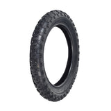 12x2.125 (57-203) Kick Scooter Tire with TL603 Knobby Tread, black with prominent tread pattern, designed for off-road traction on dirt and pavement. Option for inner tube available.