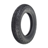 14x3 (3.00-8) Tire with QD005 Street Tread for scooters and power chairs, featuring a distinct street tread pattern for a rugged look. Ideal for smoother rides with optional inner tube and angled valve stem.