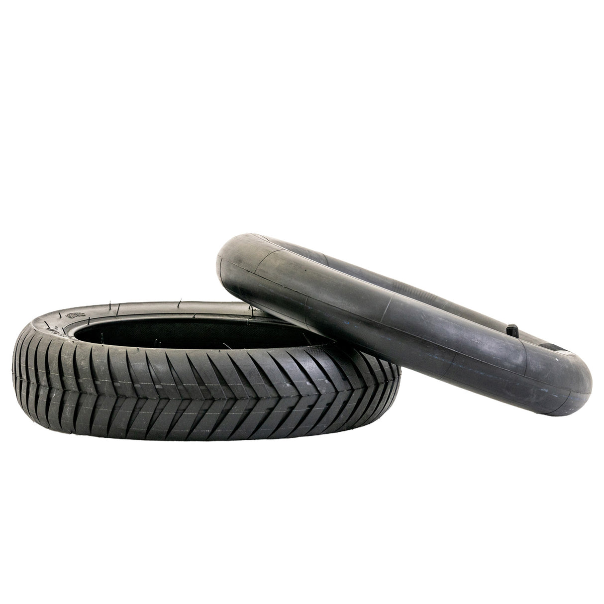 12-1/2 x 3.0 Street V-Groove Tire for Schwinn S750 electric scooter, featuring a close-up of its V-grooved tread, designed for enhanced grip on paved surfaces.