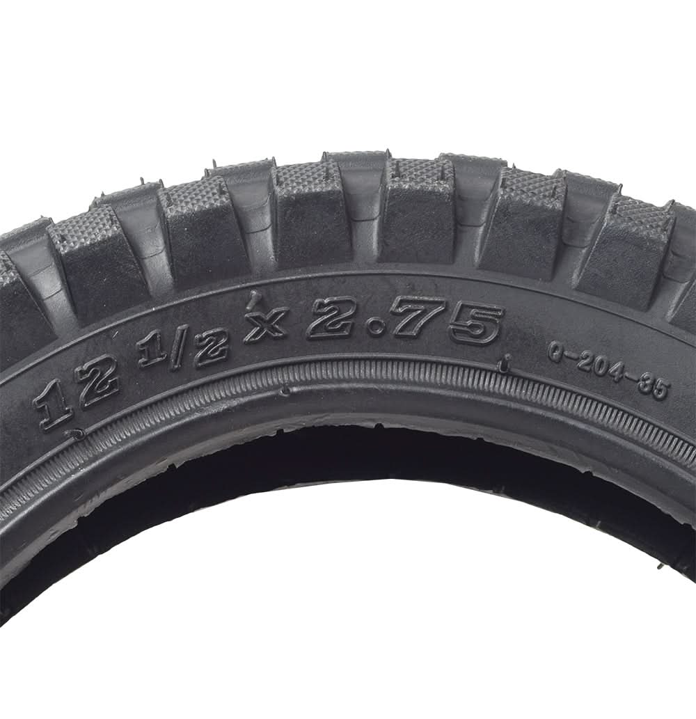 Sidewall close-up showing the 12-1/2 x 2.75 size marking on the Hiboy DK1 tire