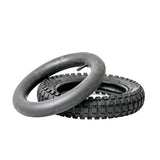 12-1/2 x 2.75 tire with knobby tread for the Hyper HPR 350 electric motorcycle, shown as a pair of tires stacked together, highlighting its rugged, off-road capabilities.