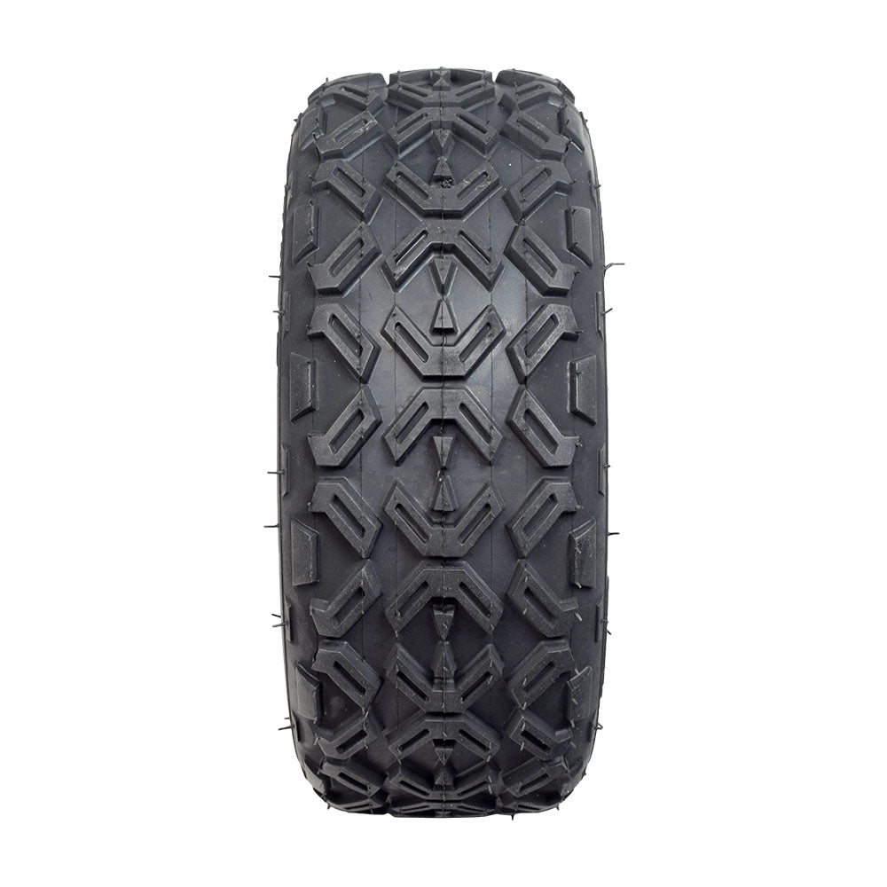 10x4.00-6 Minimoto ATV Tire with Q127 Tread, featuring a diamond pattern, close-up view showing intricate synthetic rubber tread design, ideal for replacing in pairs.