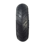 10x3.50-4 (3.00-4) Minimoto Sport Racer Tire with detailed tread pattern, suitable for electric and gas scooters, including a 90-degree angled valve stem option for inner tubes.