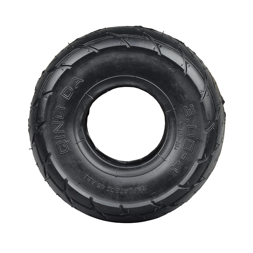 3.00-4 (10x3, 260x85) Tire for the Razor Pocket Rocket, featuring a smooth tread pattern and a wide footprint for stability, suitable for various scooters and utility equipment.