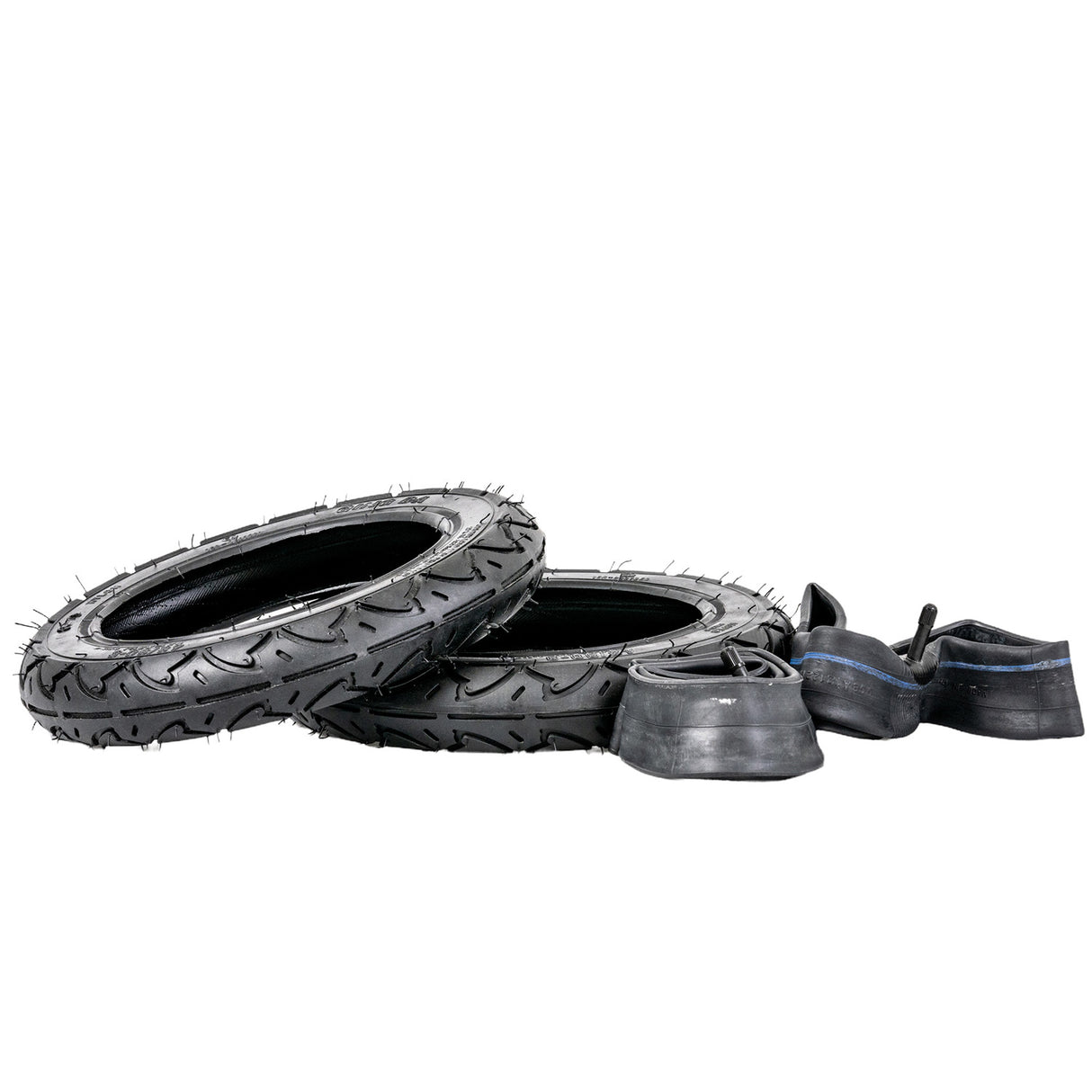 12-1/2x2-1/4 (57-203/62-203) scooter tire with Q203 tread, showcasing close-up of durable rubber with radiating grooves and optional thorn-resistant inner tube, ideal for various electric scooter models.