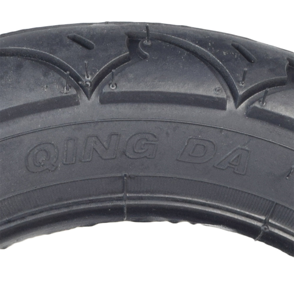 12-1/2x2-1/4 (57-203/62-203) Tire for the Schwinn S180 Scooter, featuring a black tread with radiating grooves for enhanced traction, commonly used in various electric recreational scooters.