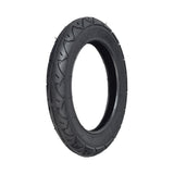 12-1/2 x 2-1/4 (57-203/62-203) Tire for Schwinn S350, featuring a close-up of its black tread with radiating grooves for enhanced traction.