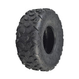 145/70-6 Off-Road Mini Bike Tires (Set of 2) featuring a close-up of the black tire's detailed tread pattern, ideal for dirt and mud, enhancing traction on loose surfaces.