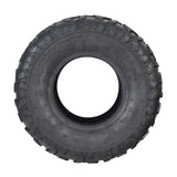 145/70-6 Tire with Knobby Tread for Baja Doodle Bug, Motovox MBX10, MBX11, MBX12 mini bikes; black tire with a circular center and pronounced knobby tread pattern.