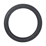 16x1.75 Tire for Jogging Strollers, Folding Bikes, & Recumbent Three Wheel Bikes, featuring a circular design with shallow grooves for traction, displayed against a white background.