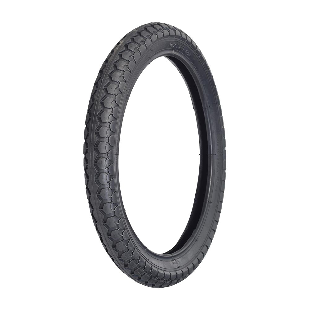 16x2.125 Tire for Razor iMod, EcoSmart Metro Series, & Pocket Mod Bellezza Electric Scooters – a close-up of a black tire featuring a distinct tread pattern.