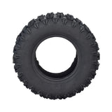 13x5.00-6 ATV, Go-Kart, & Dune Buggy Tire with Q129 Tread featuring a central hole and aggressive tread pattern for superior off-road grip. Ideal for recreational use and recommended for pair replacement.