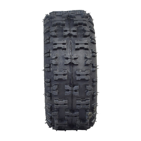 13x5.00-6 Tire for the MotoTec MT-ATV Mini Quad featuring aggressive treads and spikes, ideal for dune buggies and go-karts, offering superior grip on loose surfaces.