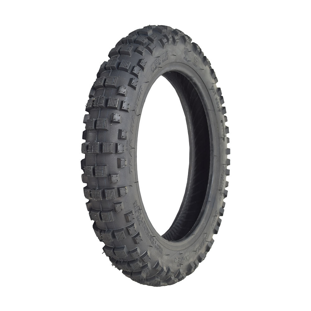 2.50-10 Trakmaster II Dirt Bike Tire with K760 Tread, showcasing a detailed knobby tread pattern, ideal for loose or rough surfaces, perfect for both serious racers and casual riders.