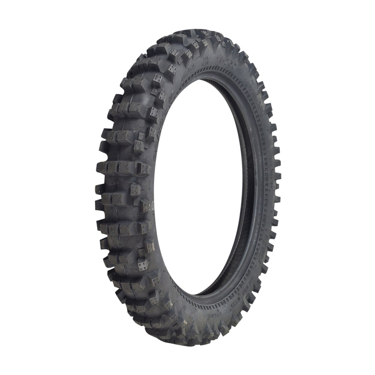 90/100-16 Trakmaster II Dirt Bike Tire with K760 Tread, featuring a deep aggressive tread pattern and robust sidewall construction, ideal for off-road performance on dirt bikes.