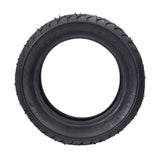 110/50-6.5 Tire for the MotoTec MT-MB 24 Volt Electric Mini Bike, featuring a shallow grooved tread for excellent traction, shown as a black tire on a white background.