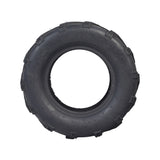 16x6-8 Rear Tire for the Coleman KT196 Go-Kart featuring a bold V-tread pattern, designed to enhance traction on loose surfaces like mud, sand, and gravel.