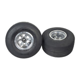 Rear Drift Wheel for the Razor DXT Electric Drift Trike (Blemished) showing a slick, treadless black tire with a silver rim, designed for high-performance drifting.