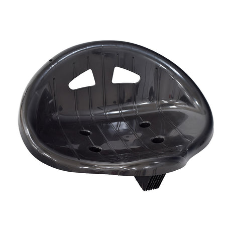 Black plastic seat with ventilation holes for the Razor DXT Drift Trike, compatible with both electric and pedal versions; does not include mounting hardware.