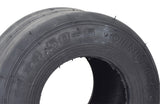 10x4.50-5 Tubeless Slick Tire for Drift Trikes & Go-Karts featuring a smooth, treadless surface with numbers and letters on the side.