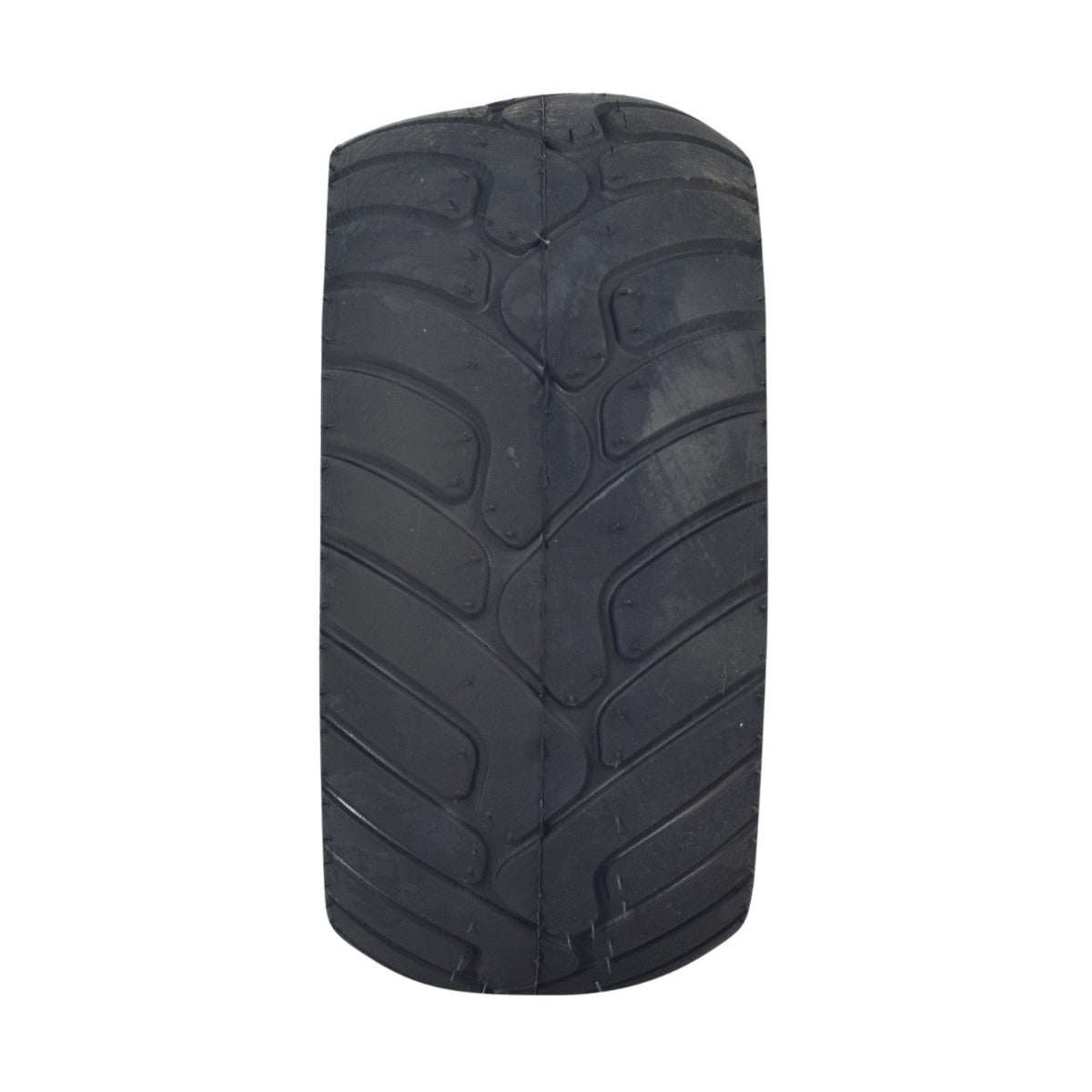 13x5.00-6 Tubeless Pneumatic Tire for the MotoTec Off Road 48V 1000W Go-Kart, featuring a close-up view of its curved tread pattern and durable synthetic rubber construction.