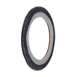 12-1/2x2-1/4 Gray Wall Scooter Tire, showcasing its black and grey design, ideal for scooters needing a stylish and functional replacement. Available with optional inner tubes for enhanced convenience.