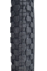 16x2.125 Bicycle Tire with K905 K-Rad Tread, showing a close-up of the black rubber tire's textured surface, ideal for replacing old bike tires.