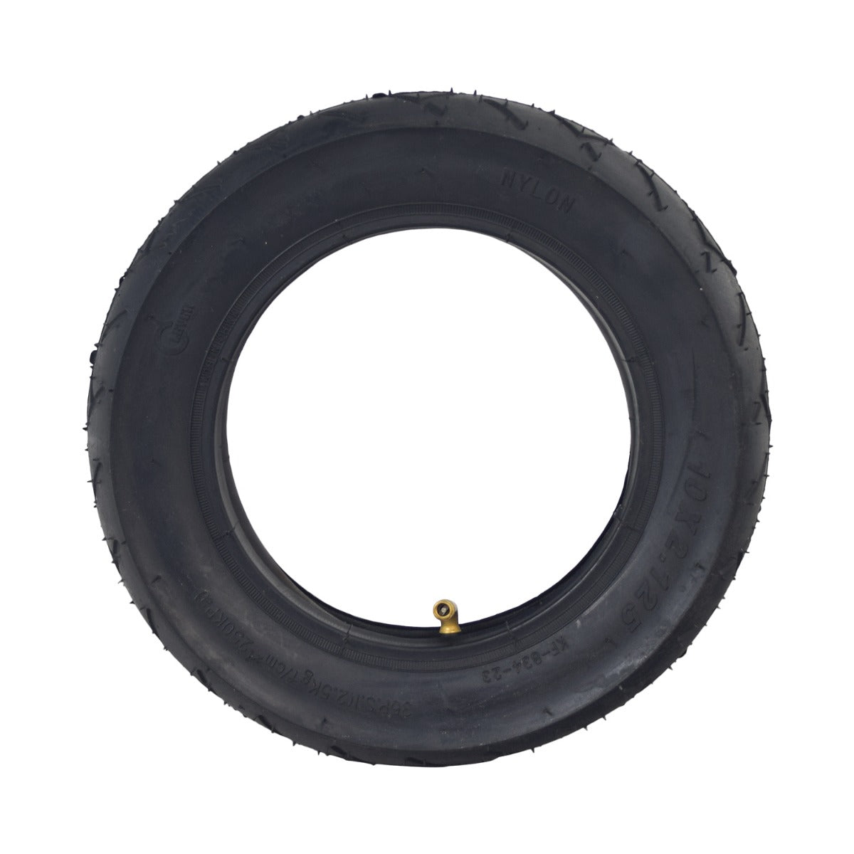 10x2.125 Tire & Tube Set for the Swagtron SwagCycle, featuring a black tire with a hole in the center, designed for rear wheels, ideal for SwagCycle electric bikes and other compatible models.