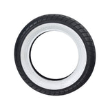 10x2 Pneumatic Whitewall Tire for the Razor Pocket Mod Petite, showcasing a retro-style whitewall side and shallow-siped street tread, ideal for scooters requiring a 10x2 or 54-152 tire size.