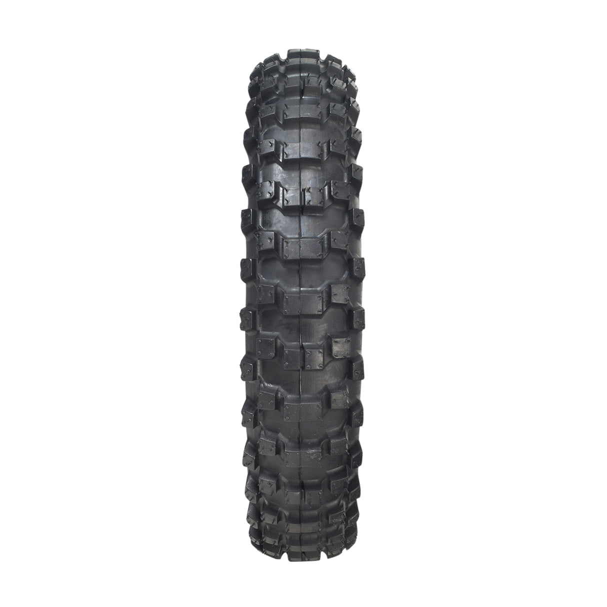 2.50-10 Dirt Bike Tire with Directional Knobby Tread, shown with prominent black treads, suitable for various mini dirt bikes. Optional inner tubes available for enhanced traction and convenience.